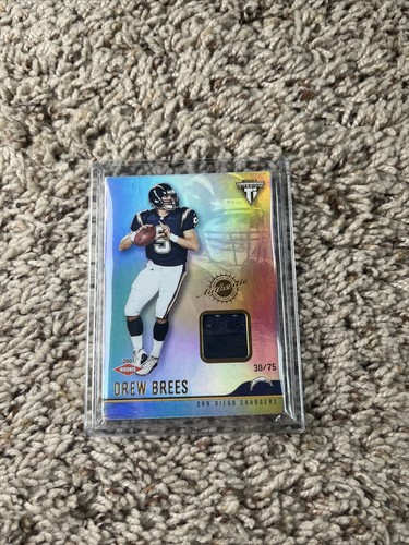 2001 Drew Brees Titanium Game Worn Rookie Jersey 30/75 Chargers, Ultra Rare!