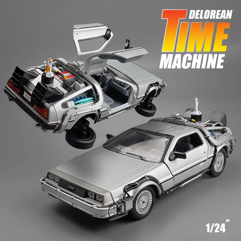WELLY 1:24 Alloy Model Car DMC-12 delorean back to the