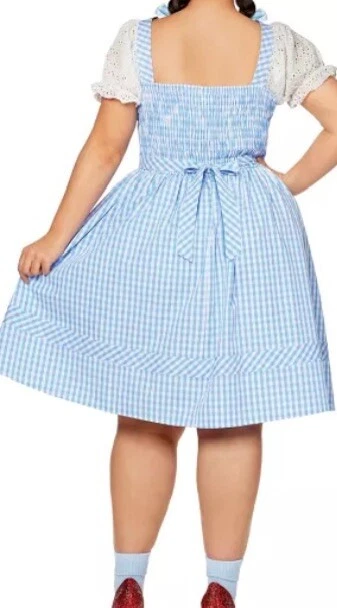 Disfraz Dorothy Adulto Talla M con Crinolina Separada Y Talla 8 Rojo Rubí Zapatos Incluidos Foto 3 de 3