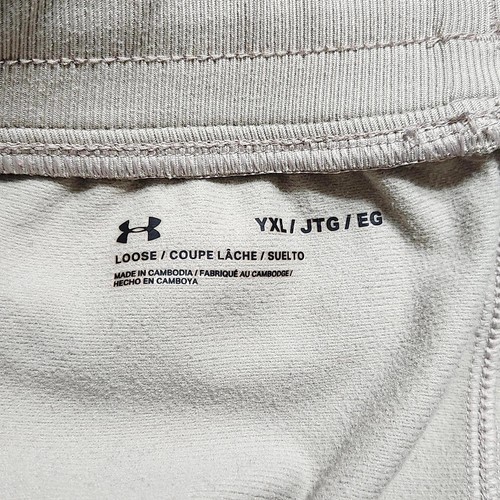 LOT OF 2 UNDER ARMOUR PENNANT TAPERED TRACK PANTS JOGGERS YOUTH XL BLACK CREAM - Picture 6 of 13