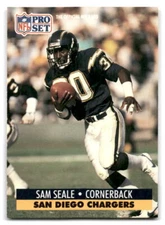 Sam Seale 1991 Pro Set #644 San Diego Chargers FOOTBALL
