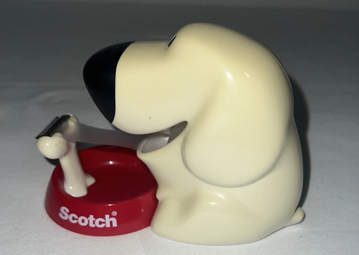 Scotch Tape Dispenser Dog with Bone And Bowl Plastic Novelty Advertising