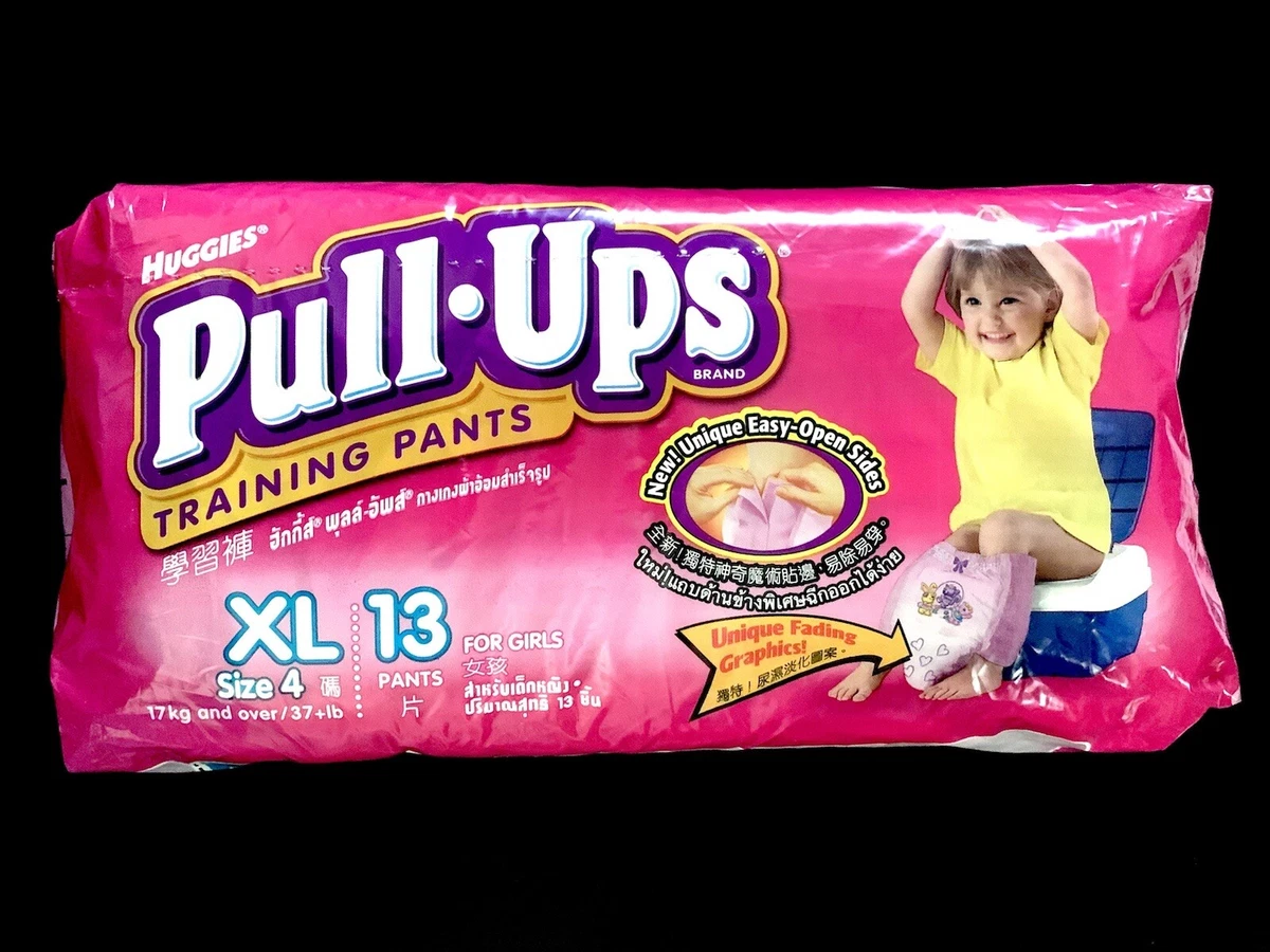 RARE SEALED Vintage 2003 Imported Huggies Pull Ups Girls XL 4T-5T - 13 CT