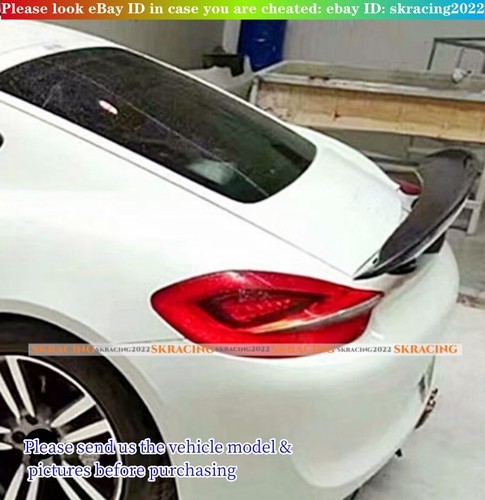 Alerón trasero de fibra de carbono real para Porsche Cayman 981 2014-2016 cupé - Imagen 3 de 8