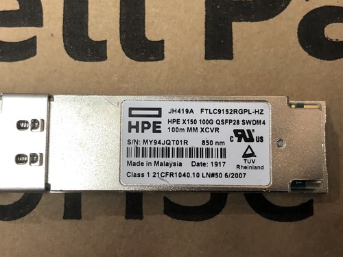 HPE X150 100G QSFP28 LC SWDM4 100m MM Transceiver JH419A Multi Mode 328ft - 第 2/3 張圖片