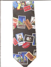Coca-Cola Branded Theme Men's Silk Tie, Multicolor, Made in USA