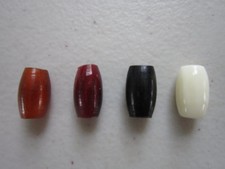 50 Buffalo Bone/Horn 1/2" Hairpipe Beads Amber, Black Red  White Jewelry/craft