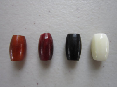 50 Buffalo Bone/Horn 1/2'' Hairpipe Beads Amber, Black Red & White Jewelry/craft 