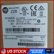 New Sealed AB 22B-D4P0N104 PowerFlex 1.5 kW 2 HP AC Drive