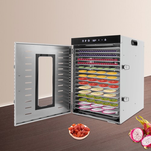 Disidratatore Carne per Jerky Maker Disidratatore Commerciale 16 Vassoi Grande Asciuga Alimenti - Foto 6 di 24