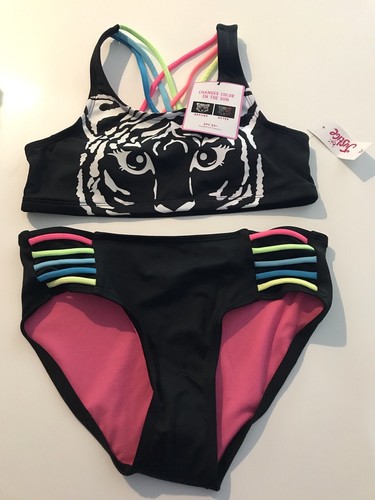 Justice Girls Summer Color Change Animal Print Bikini, Size 14, NWT - Picture 11 of 13
