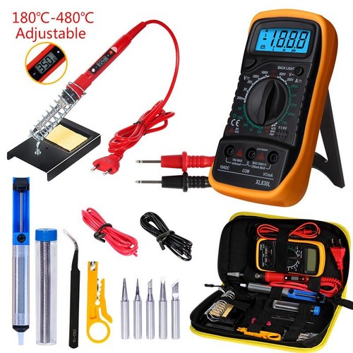 Digital display adjustable temperature electric soldering iron tool kit multimet - Picture 1 of 14