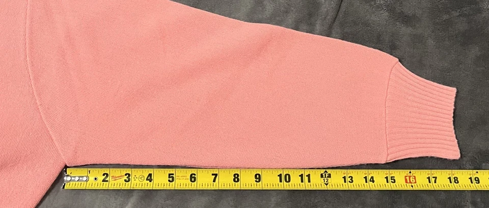 Suéter Cárdigan Rosa Lacoste Años 90 De Colección Para Mujer XL Hecho en EE. UU. Foto 3 de 4