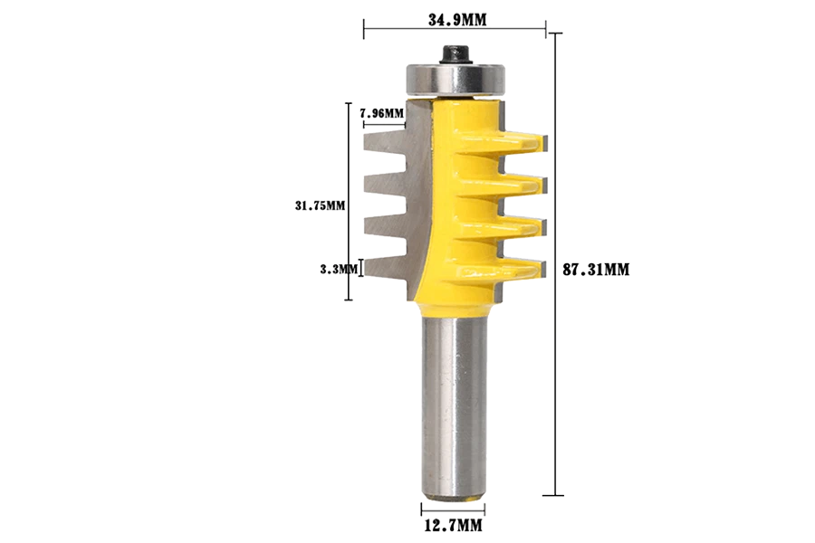 MAKU7 HM Hartmetall bestückte Verleimfräser für Oberfräser Holzfräser Nut Feder ½"