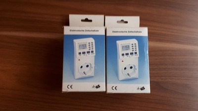 2 x IVS Elektronische Zeitschaltuhr IVS901 Tages&Wochenprogramm Digital