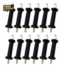 Plastic Electric Fence Gate Handle Insulators Gate Handle with Spring Black 12