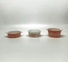 Pyrex Gooseberry Pink/White Casserole Dish