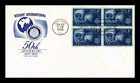 US COVER ROTARY INTERNATIONAL FDC SCOTT 1066 BLOCK OF 4 HOUSE OF FARNAM CACHET