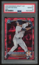 XAVIER NEYENS 2025 BOWMAN DRAFT CHROME RED SAPPHIRE #BDC-2 5/5 PSA 10