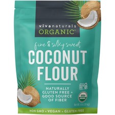 Organic Coconut Flour 4 lbs - Gluten Free Keto Paleo Vegan Baking, High Fiber