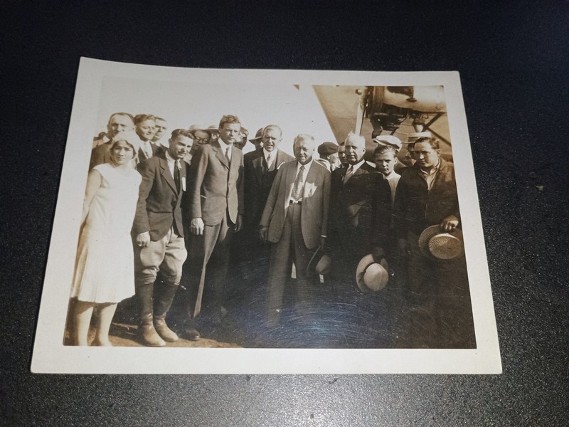 Vintage Original Photograph of Charles Lindbergh Cleveland Ohio Airport 1929