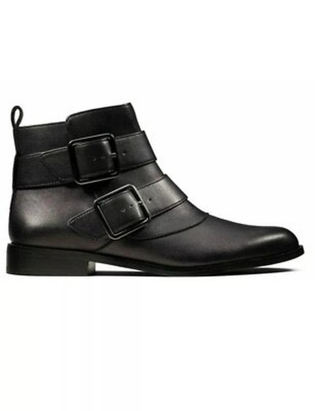Women Clarks Boots Black Leather 37 #1QD1