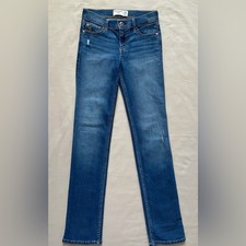 Abercrombie Kids Slightly Distressed Straight Leg Jeans Size 13/14 Slim