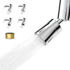 Faucet Aerator 4 Modes, 360  Swivel Faucet Sprayer Head Attachment, Chrome  NSF