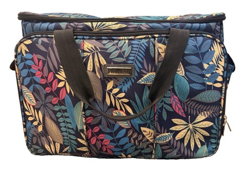 HOMEST Sewing Machine Carrying Case Floral Storage Bag Organizer Pockets