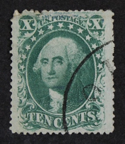 CKStamps: US Stamps Collection Scott#35 10c Washington Used Corner Repaired