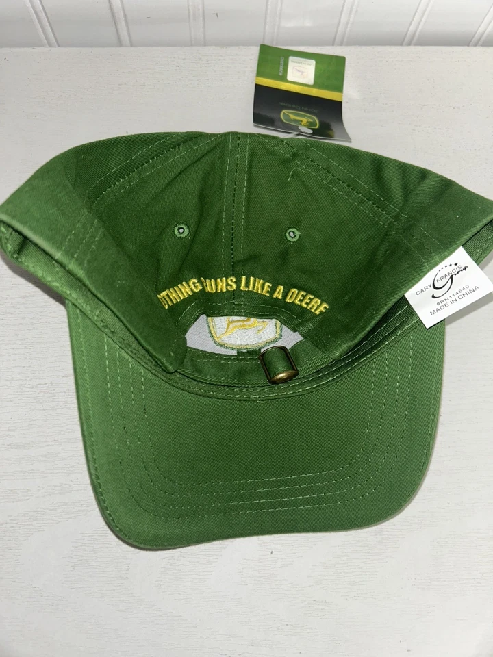 NUEVO John Deere Gorra Ajustable Tamaño Adulto Campo Granja Verde Tractor Nuevo con Etiquetas Foto 2 de 4