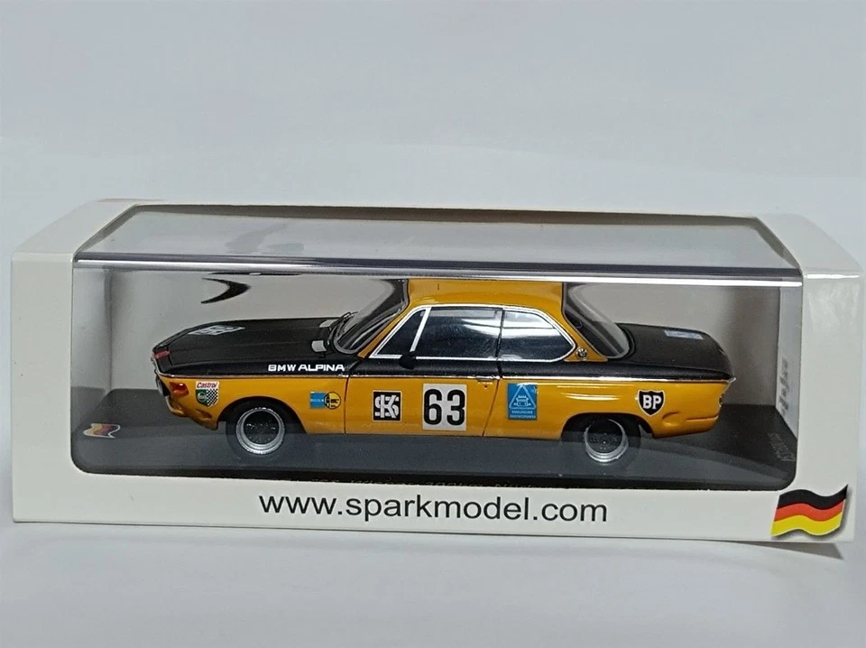 Modellino auto Spark 1/43 BMW 2800 CS #63 Winner Nurburgring 1970 pressofuso ... - Immagine 3 di 4