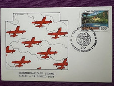 CARTOLINA 1994 60° ANNIVERSARIO FONDAZIONE 5° STORMO annullo RIMINI