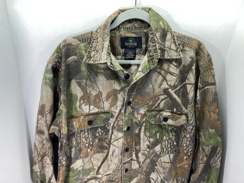 Red Head Real Tree Hunting Shirt Mens M Multicolor Camouflage Pockets Outdoor - Image 2 of 4