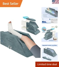 Memory Foam Leg Elevation Pillow - Adjustable Height & Ergonomic Design