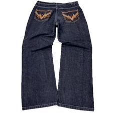 Vintage PJ Mark Jeans Men 38x34 Baggy Loose Fit Y2K Skater Embroidered Cyber