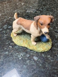 Arista Designs Ltd. Jack Russell Terrier w/ Blue Ball Figurine