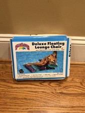 Inflatable Deluxe Floating Long Chair Float Vintage Pool Beach Water Splash Club