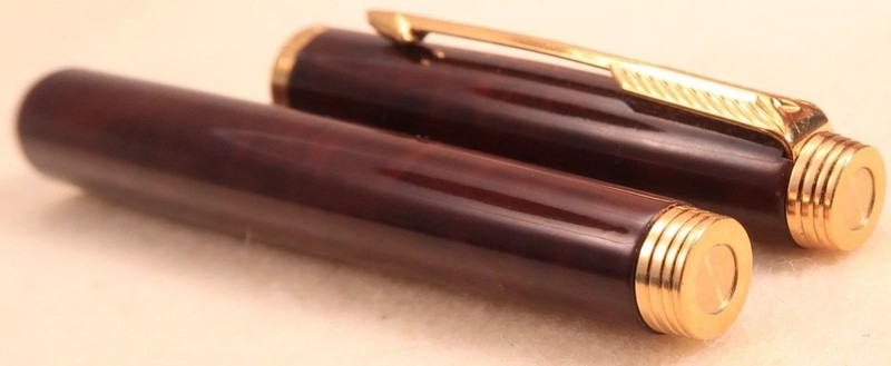 Parts Brown Thuya LAQUE Cap & Barrel 4 PARKER 75 Fountain ROLLERBALL PEN FRANCE