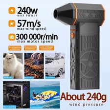 300000 RPM High Power LED Jet Fan Violent Turbo Fan Mini Air Blower Duster 57m/s