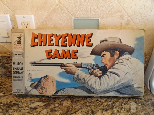 VINTAGE CHEYENNE BOARD GAME MILTON BRADLEY 1958 CLINT WALKER TV WESTERN