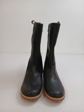 Image of Clarks Girls Kids Black Leather Mid-Calf Zipped Up Boots UK(10.5) BOX 004