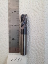 1 NEW HTC 7/16" DIAMETER CARBIDE END MILL 4437. 4 FL SQ. AITIN. 7/8" LOC -V731