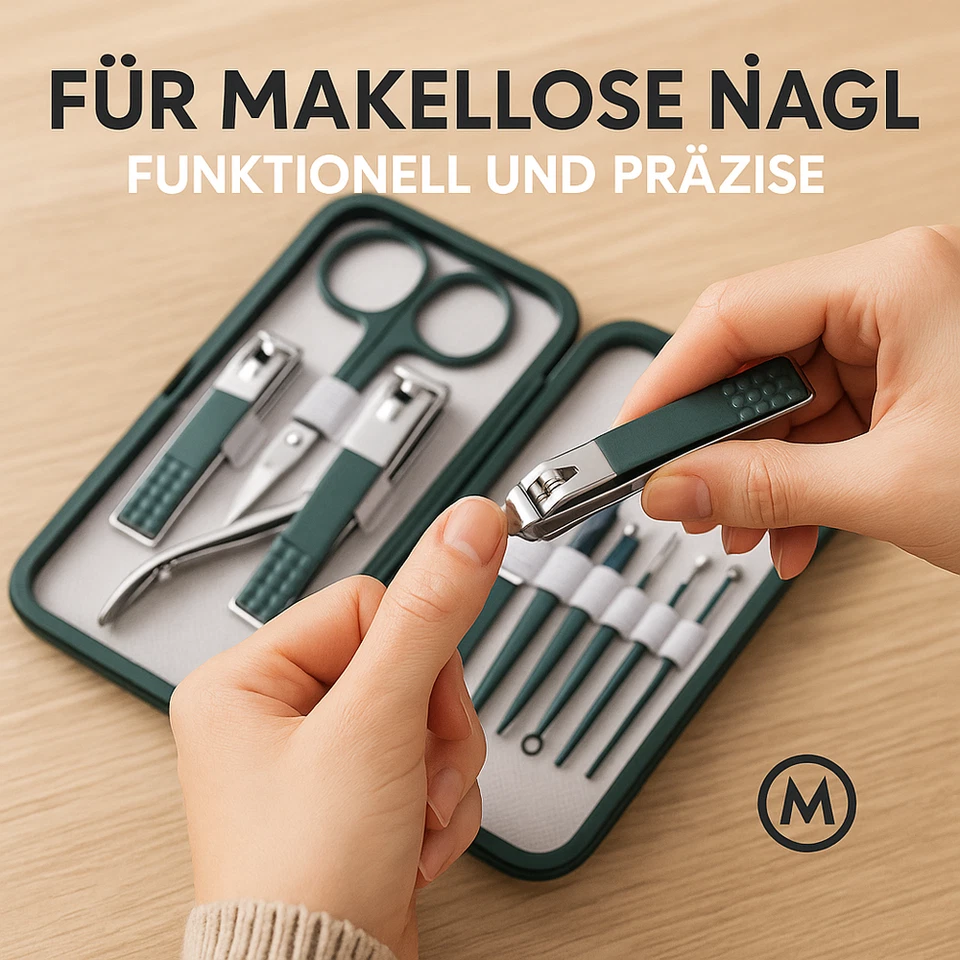 Nagelpflege Set 18tlg Edelstahl Maniküre Pediküre Etui Profi DE. - Bild 2 von 4