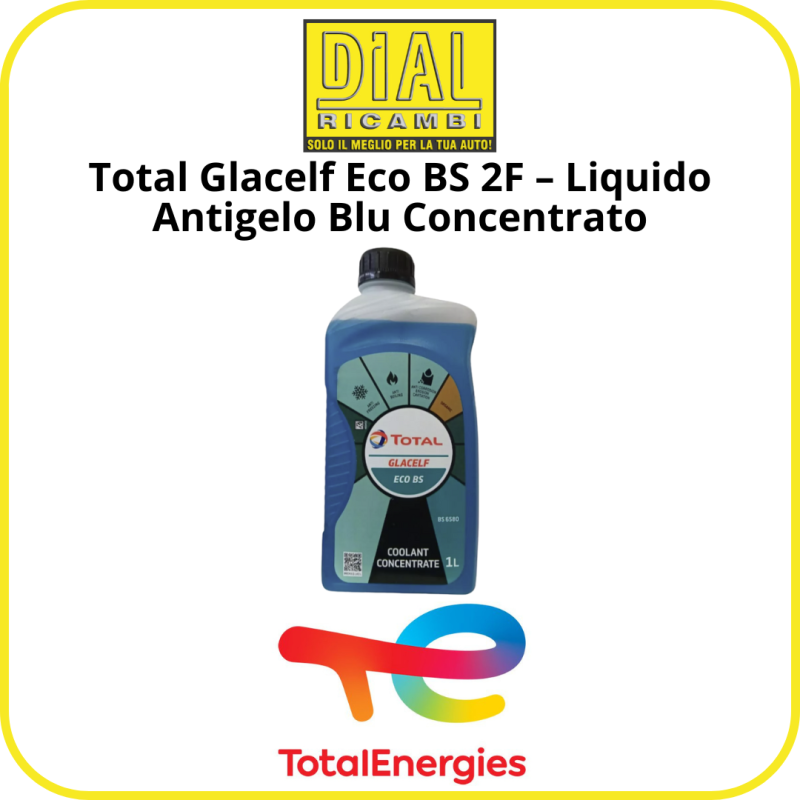 Total Glacelf Eco BS 2F – Liquido Antigelo Blu Concentrato 1L | Tecnologia OAT