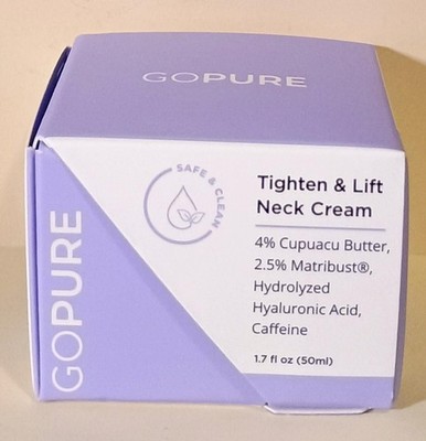 Go Pure Tighten & Lift Neck Firming Cream - Anti-Aging cream 1.7oz NIB Sealed