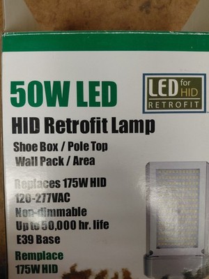 HID, Retrofit Lamp, 50 Watt, LED, 8088M40, 4000k