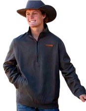 Cinch Western Sweatshirt Mens Lightweight Patch Olive MWK1913003