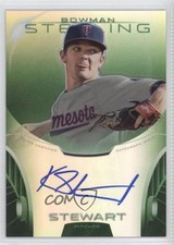 2013 Bowman Sterling Prospect Green Refractor 40/125 Kohl Stewart Auto 2x6