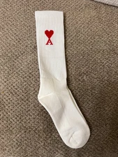 Ami Socks Brand New! Size 9-12 Mens US UNISEX (White)